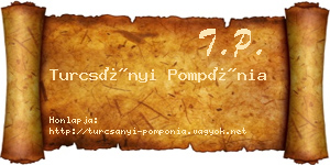Turcsányi Pompónia névjegykártya